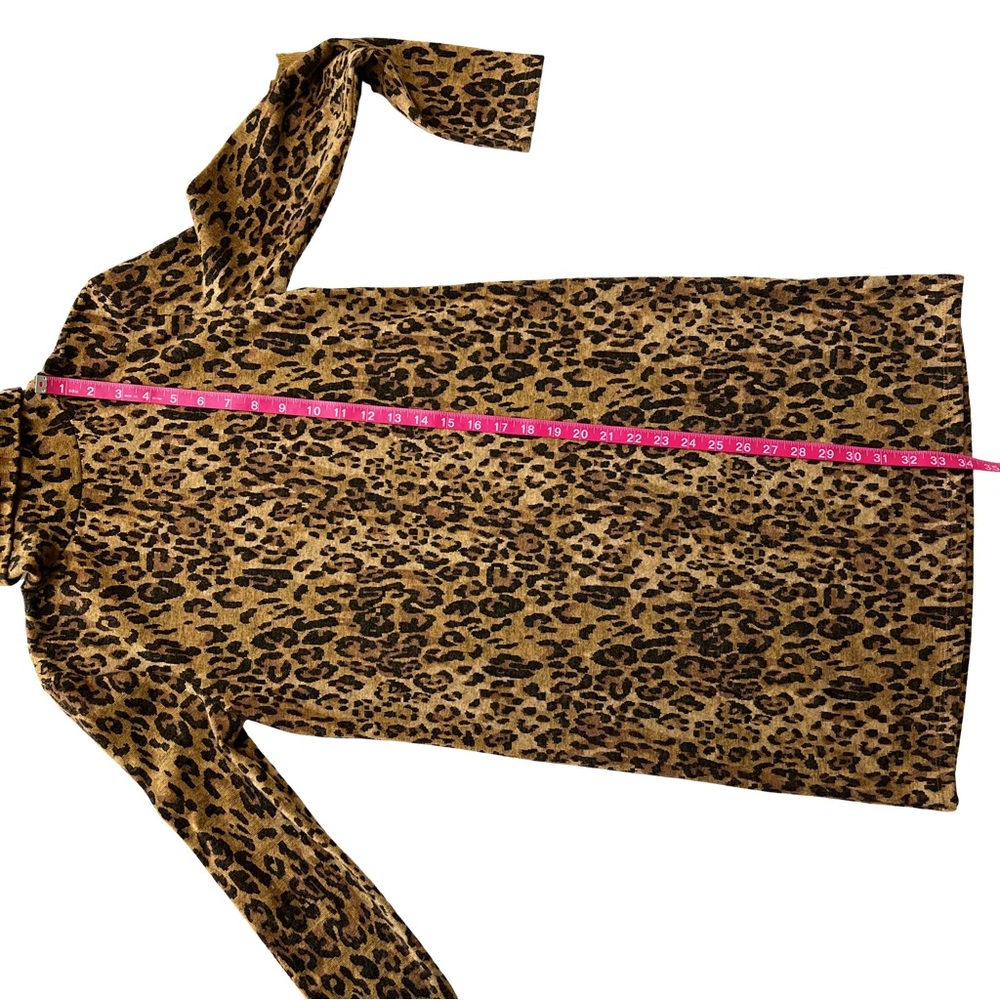 Zara Chic Animal Print Long Sleeve Dress with Mock Turtleneck - Picture 8 of 12